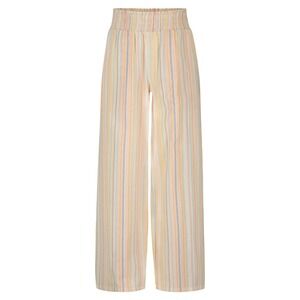 NWT Billabong Girls New Waves Wide Leg Pants Soft Peach Striped Elastic Waist M